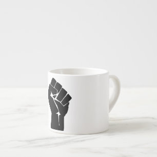 Tasse Expresso Poing noir levé - Manifestation de résistance