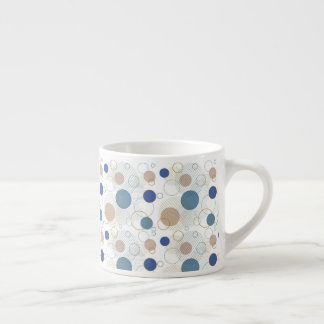 Tasse Expresso Points couleur sable et bleu plage