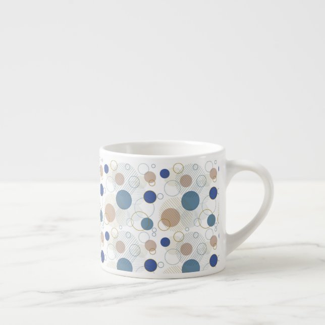 Tasse Expresso Points couleur sable et bleu plage (Droite)