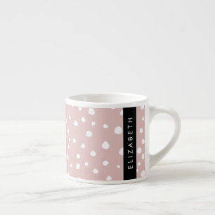 Tasse Expresso Points Dalmatiens Rose, Points Dalmatiens, Votre N