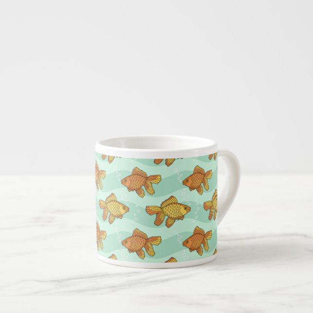 Tasse Expresso Poisson-motif (Devant droit)