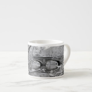 Tasse Expresso Pont de voûte au-dessus de rivière congelée en