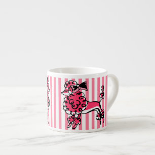 Tasse Expresso Poodle rose des années 50