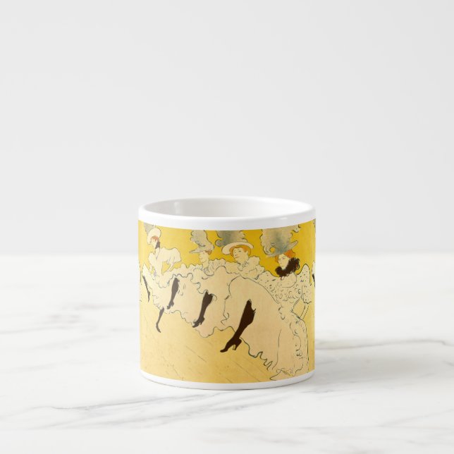 Tasse Expresso Poster de la fille dansante Jaune Toulouse Lautrec (Devant)