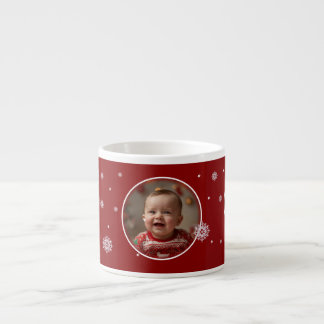 Tasse Expresso Première photo de Noël du bébé