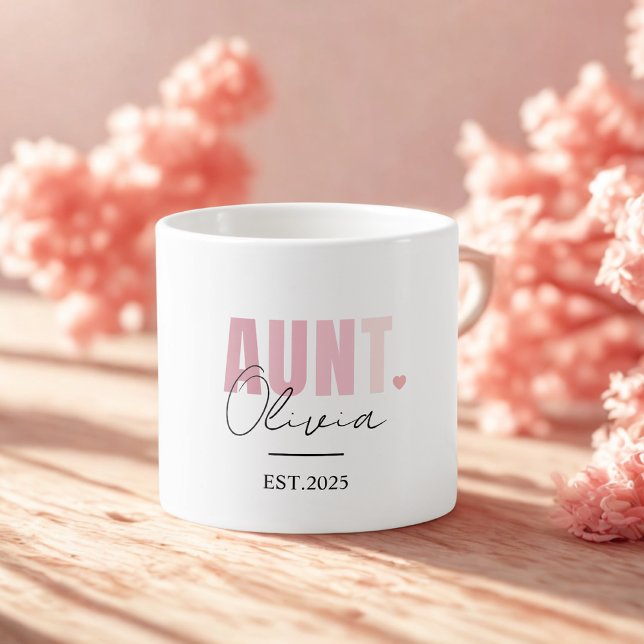 Tasse Expresso Promu à Tante EST 2025 | Cadeau personnalisé nouve (Créateur téléchargé)