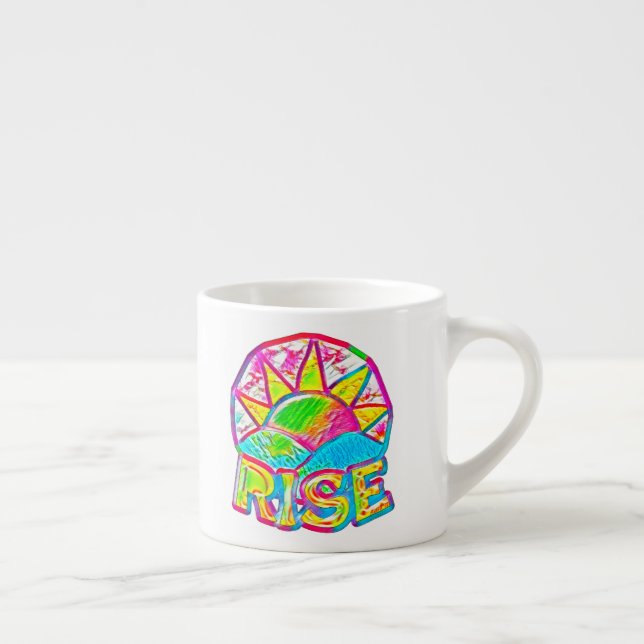 Tasse Expresso Rainbow Sun Rise ~ Graphique de message de mise à  (Droite)