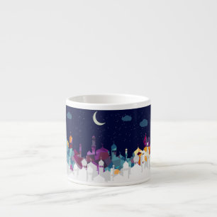 Tasse Expresso Ramadan Kareem Typographie Texte du Croissant isla
