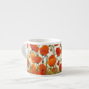 Tasse Expresso Rangées de pavots I