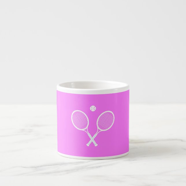 Tasse Expresso Raquettes et boules de tennis (Devant)