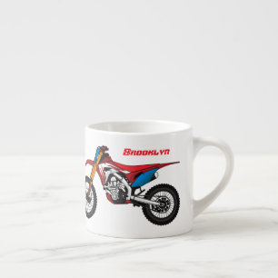 Tasse Expresso Red dirt bike motorcycle