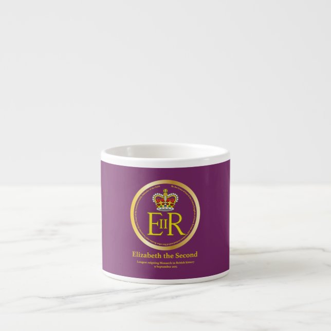 Tasse Expresso Reine Elizabeth II (Devant)