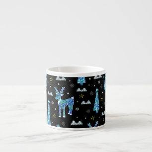 Tasse Expresso Rennes, flocons de neige, motif de Noël