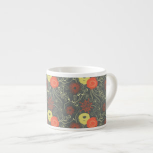 Tasse Expresso Rétro motif floral