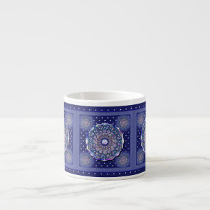 Tasse Expresso Rosace bleue