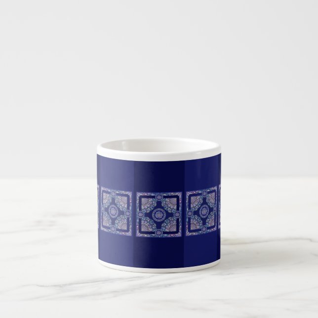 Tasse Expresso Rosace bleue (Devant)