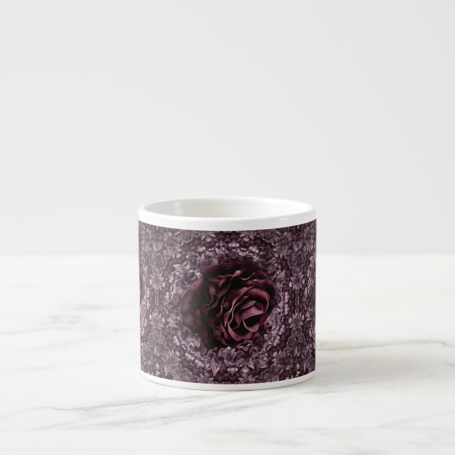 Tasse Expresso Rose Mandala (Devant)
