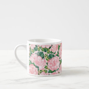 Tasse Expresso Roses roses roses et Monstera Ferme Cuisine