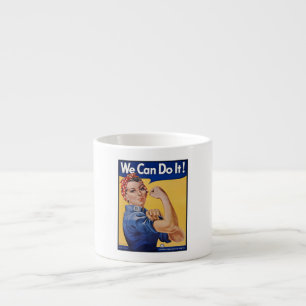 Tasse Expresso Rosie le Riveter : Une femme forte pour l'autonomi