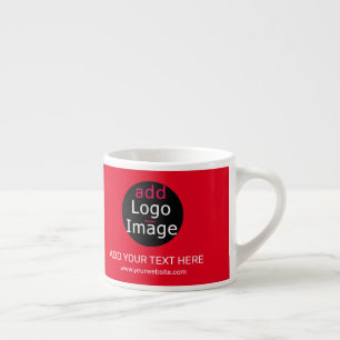 Tasse Expresso Rouge Moderne Professionnel Chic Sur Mesure