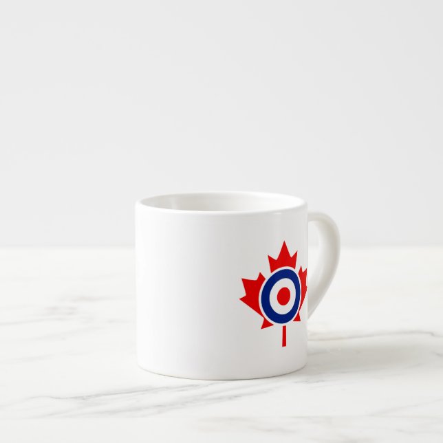 Tasse Expresso Rounde canadienne de la feuille d'érable Mod CANAD (Devant droit)
