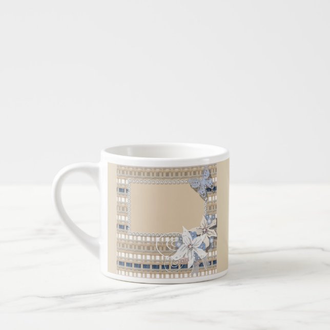 Tasse Expresso Rustique, mariage (Gauche)