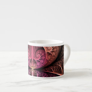 Tasse Expresso Rythme cardiaque, art fractal abstrait surréaliste