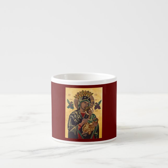 Tasse Expresso Sainte Vierge Marie Mère de Jésus Portrait  (Devant)