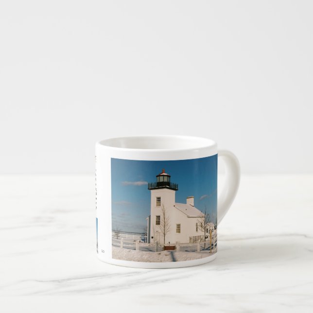 Tasse Expresso Sand Point Lighthouse histoire espresso mule (Devant droit)