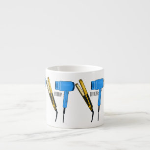 Tasse Expresso Sèche-cheveux & lisseuse-cheveux illustration