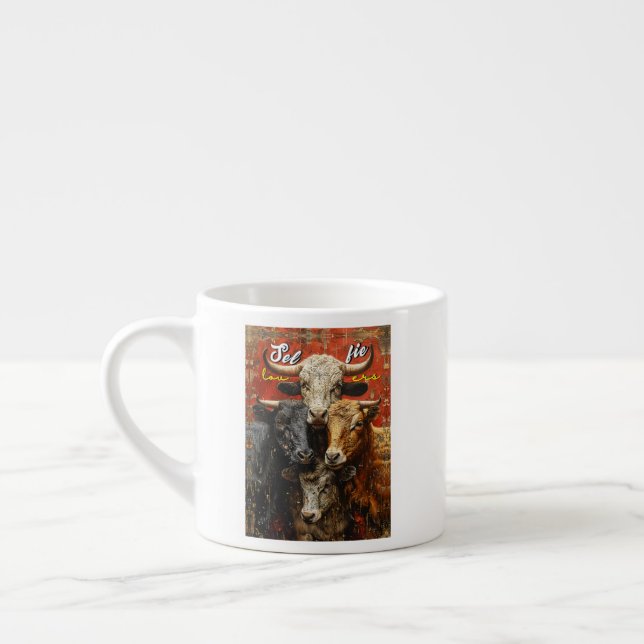 Tasse Expresso Selfie Lovers Vaches (Gauche)