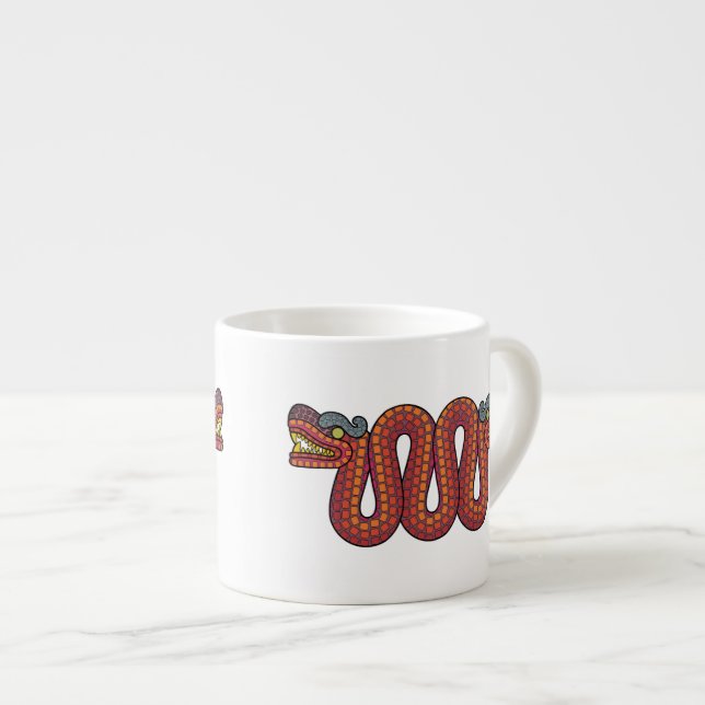 Tasse Expresso Serpent aztèque (Devant droit)