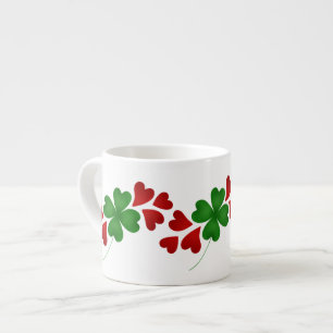 Tasse Expresso Shamrock aux coeurs