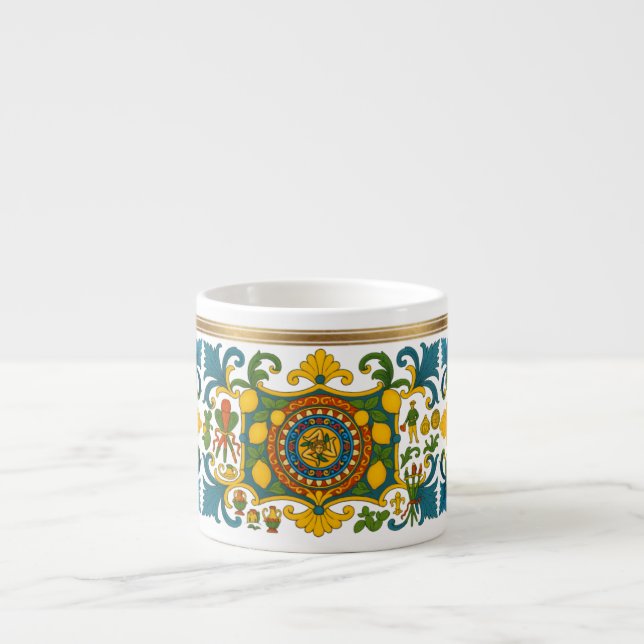 Tasse Expresso Sicilia Sicilian Pattern Espresso Cup (Devant)