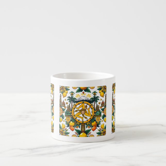 Tasse Expresso Sicilian Trinacria Design  (Devant)