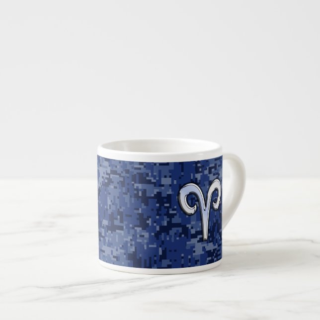Tasse Expresso Signe Aries Zodiac sur la déco photo numérique ble (Devant droit)