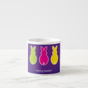 Tasse Expresso Silhouette de lapin de Pâques