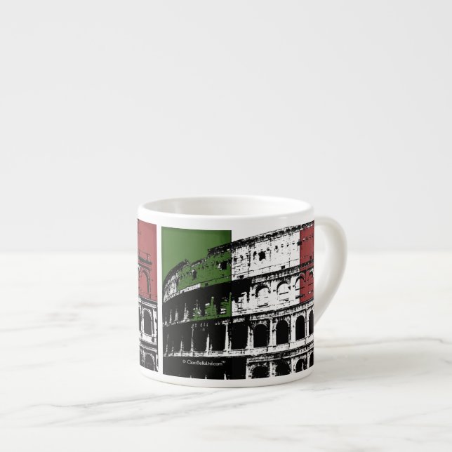 Tasse Expresso Silhouette romaine contemporaine de Colisé (Devant droit)