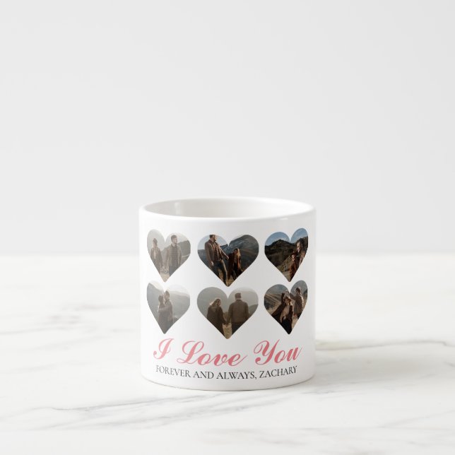 Tasse Expresso Simple Elegant Love valentine's day couple 6 photo (Devant)