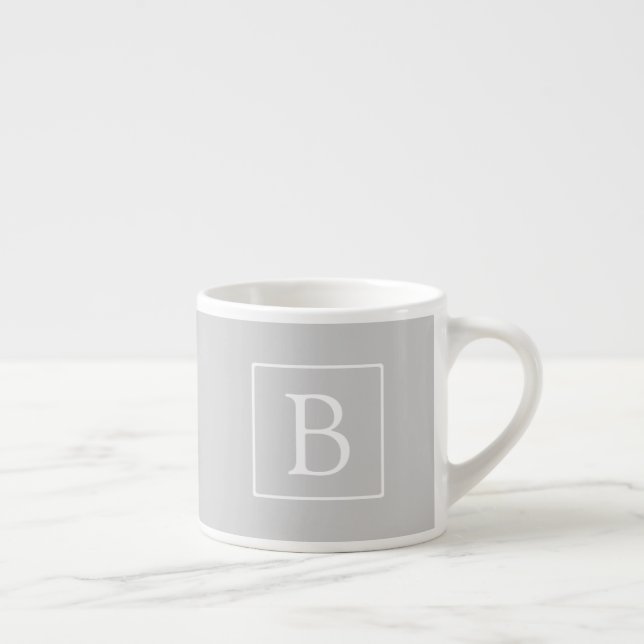 Tasse Expresso Simple Light Grey monogram (Droite)