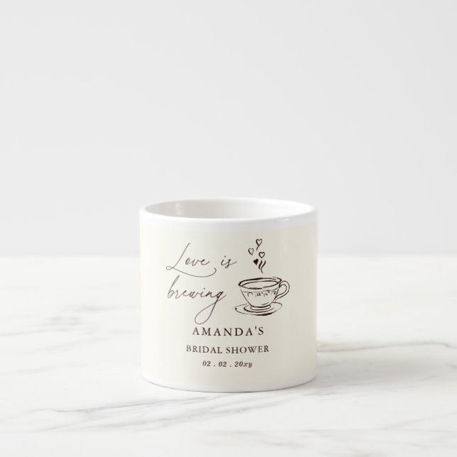Tasse Expresso Simple Love prépare un café pour la Baby Shower (Devant)