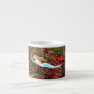 Tasse Expresso sirène à cheveux dorés