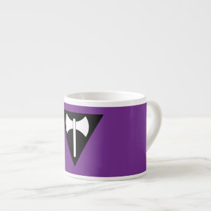 Tasse Expresso SlipperyJoe drapeau de la fierté lesbienne puissan