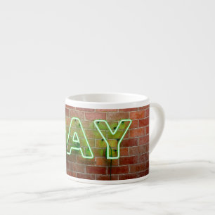 Tasse Expresso SlipperyJoe illuminé néon gay signe lumineux vif