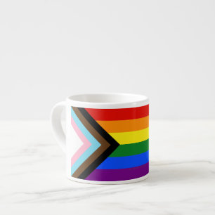 Tasse Expresso SlipperyJoe's Progress Pride Drapeaux gay cadeaux 