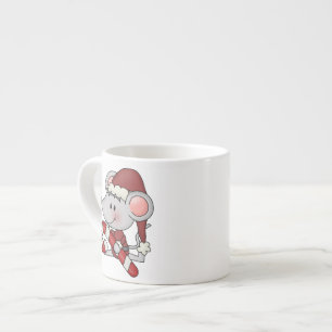 Tasse Expresso Souris de Noël avec du sucre de canne