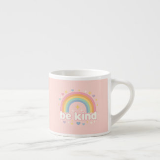 Tasse Expresso Soyez Gentil – Arc-en-Ciel Pastel Positivité