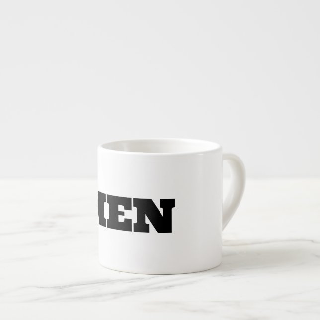 Tasse Expresso Style Espresso Ultra font Homme Texte Spécialité M (Devant droit)