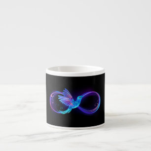 Tasse Expresso Symbole de Neon Infinity par Glowing Hummingbird