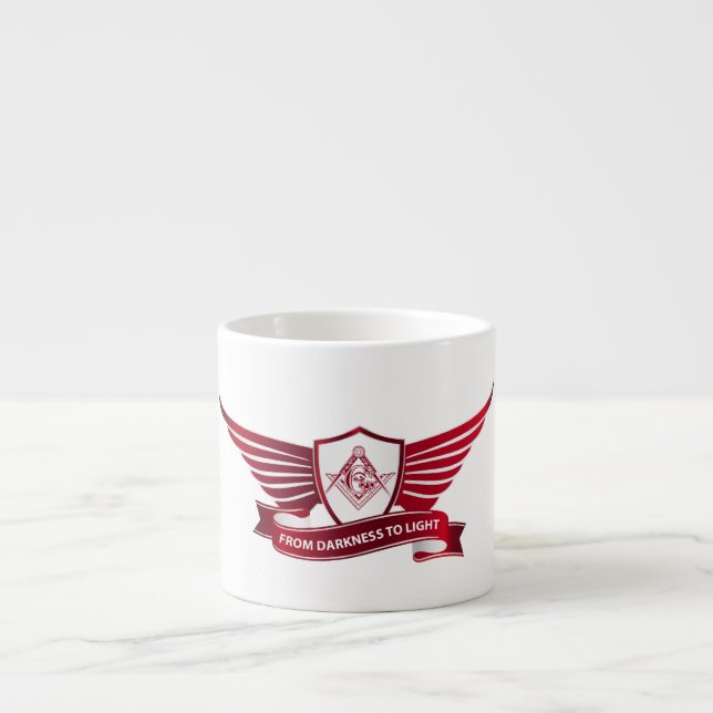 Tasse Expresso Symbole et bouclier de franc-maçonnerie (Devant)